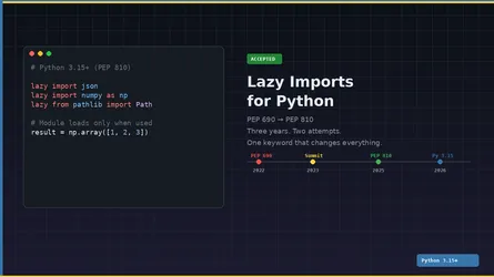 The Story of Python's Lazy Imports: Why It Took Three Years and Two Attempts