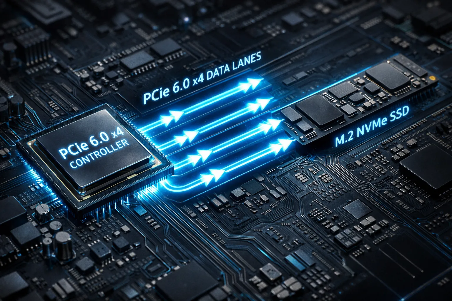 PCIe 6.0 x4 interface