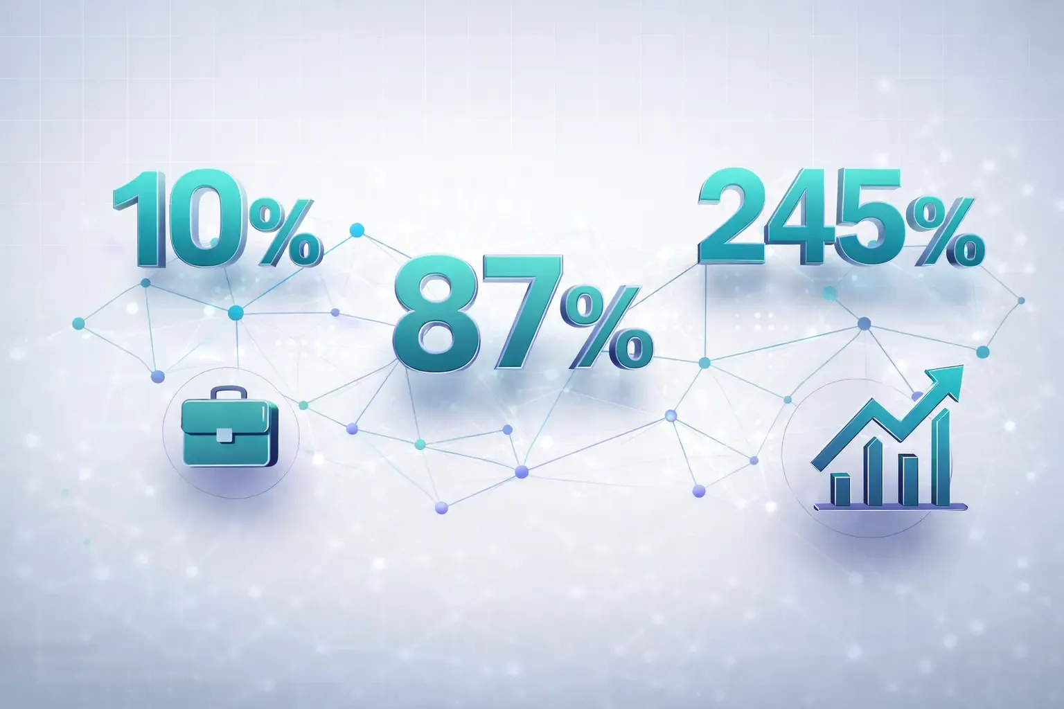 Job market statistics visualization showing key AI metrics