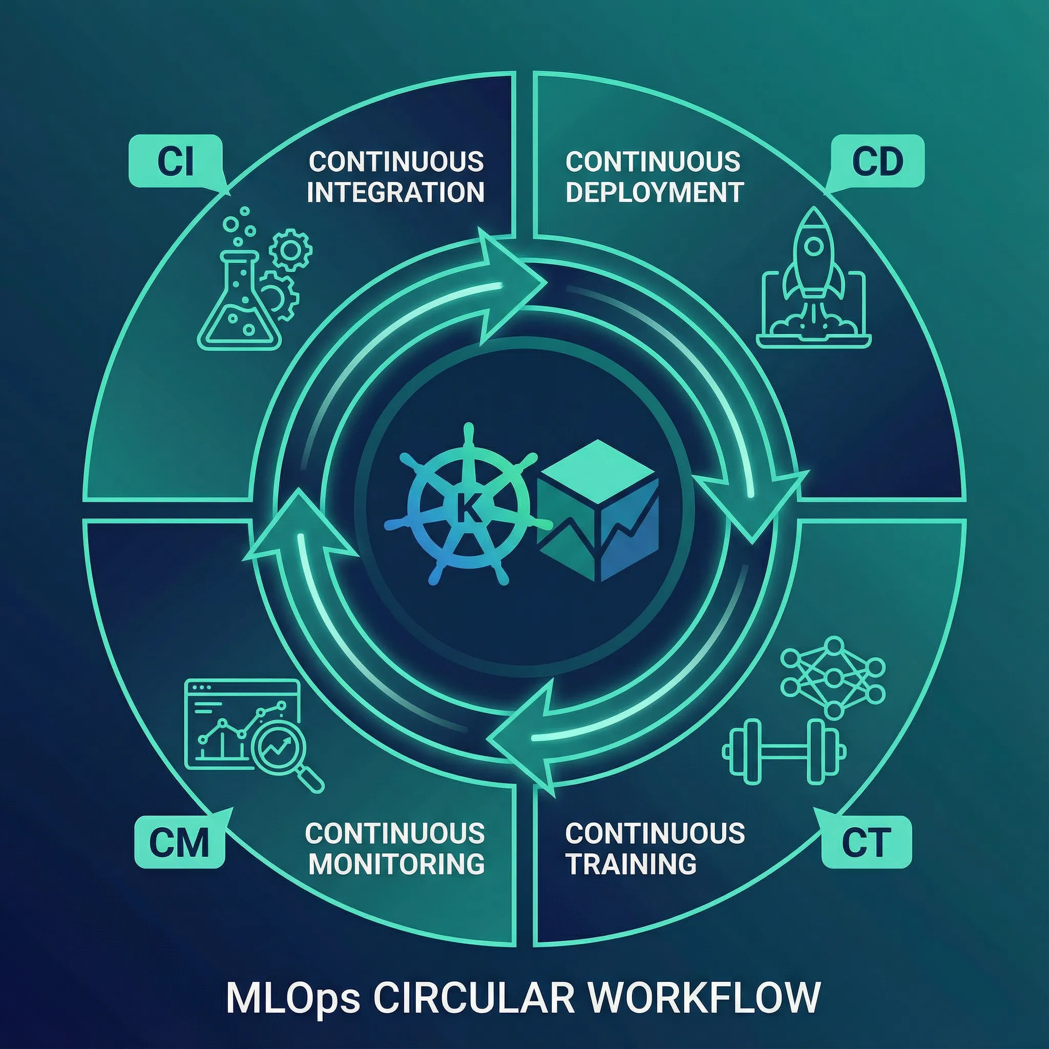 MLOps continuous lifecycle diagram